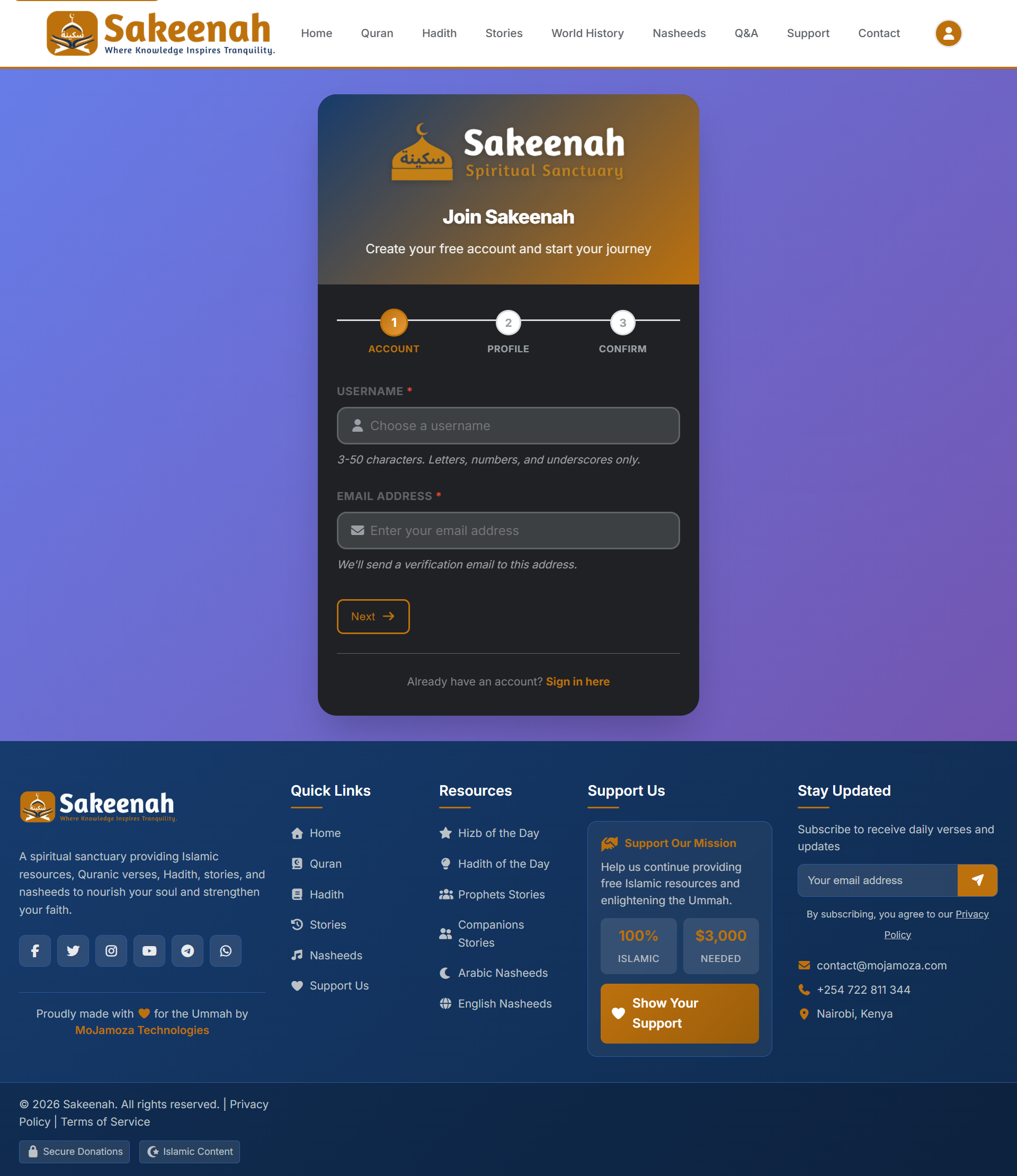 Sakeenah - Digital Islamic Wellness &amp; Spiritual Growth Platform